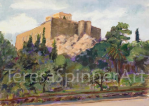Greece landscape painting