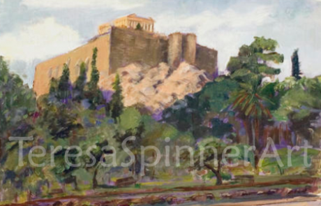 Greece landscape painting