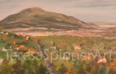 Greece landscape painting