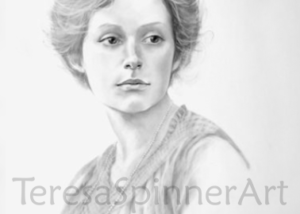 woman pencil drawing