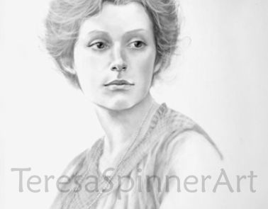 woman pencil drawing