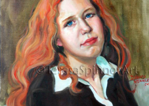 red haired woman portrait