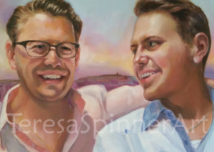 2 men commissioned portrait