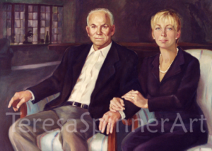 man and woman commissioned portrait